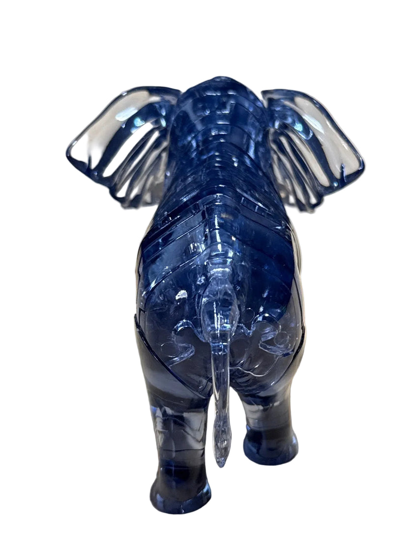 BePuzzled Original 3D Acrylic Puzzle Elephant Figurine (40 Piece) Assembled