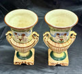 Set Of 2 Morikin Ware Made in Occupied Japan Vases Capodimonte Style 1945-1952