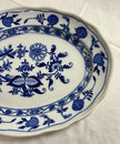 Antique LS&S Meissen Blue Onion Oval Platter 11.5 inch Lazarus Straus and Sons RARE!