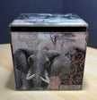 Arister Gifts Beveled Glass Elephant Keepsake Jewelry Box with Velvet Lining