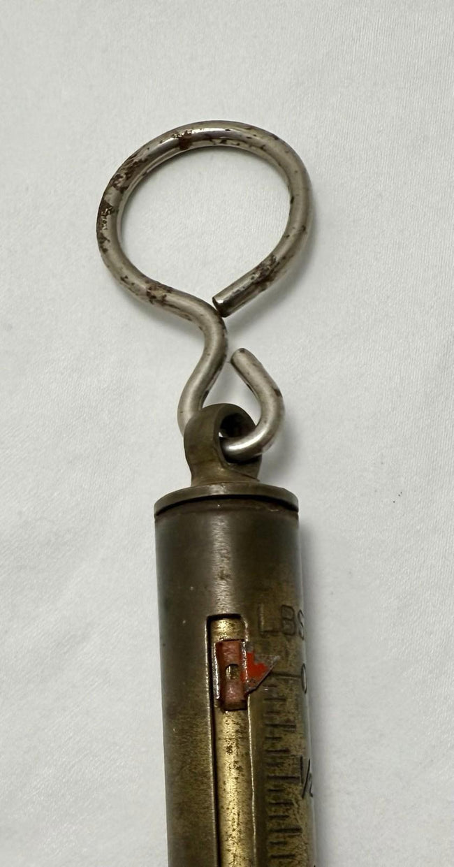 Antique Chatillon Brass Hanging Scale 4 Lb Capacity Fish Produce Spring Scale