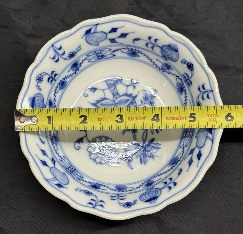 Antique Ernst Teichert Meissen Salad Bowl 5 3/4” Blue Onion Pattern Cereal Bowl