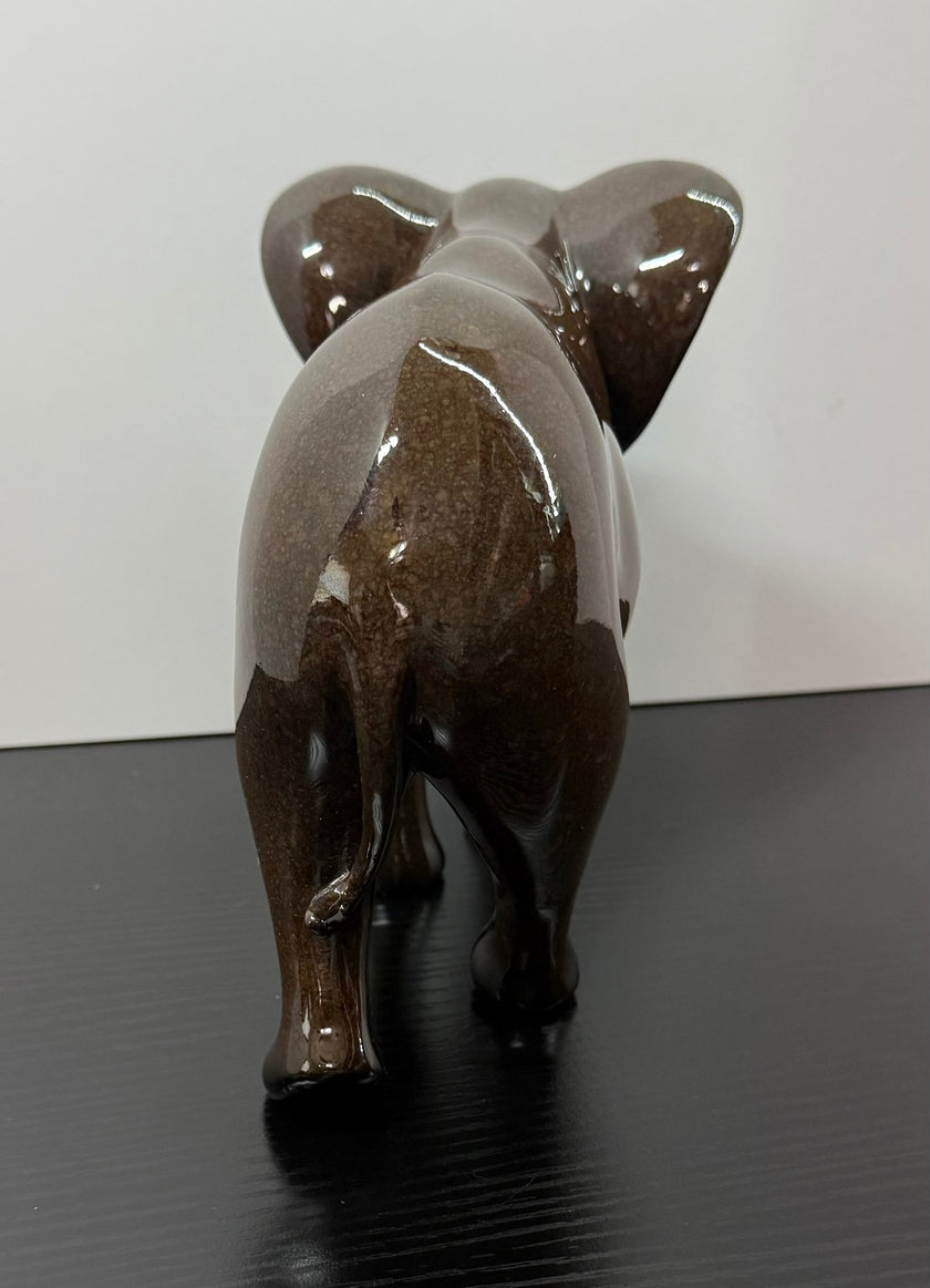 Vintage Ceramic Aynsley elephant Gold-Tone Tusks Animal Kingdom Collection 1990s