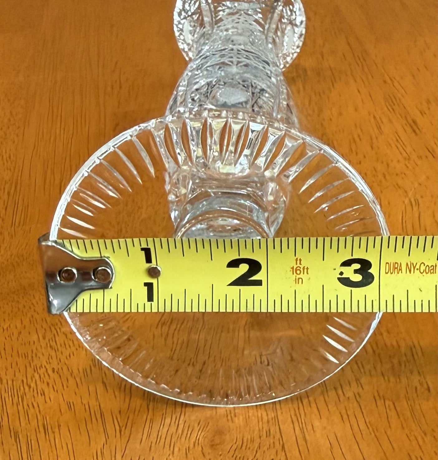 Vintage Lausitzer Crystal Bud Vase Hand Cut German 24% Leaded Crystal Hobstars