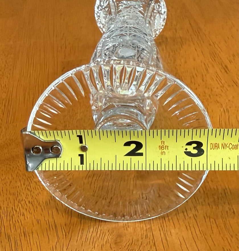 Vintage Lausitzer Crystal Bud Vase Hand Cut German 24% Leaded Crystal Hobstars