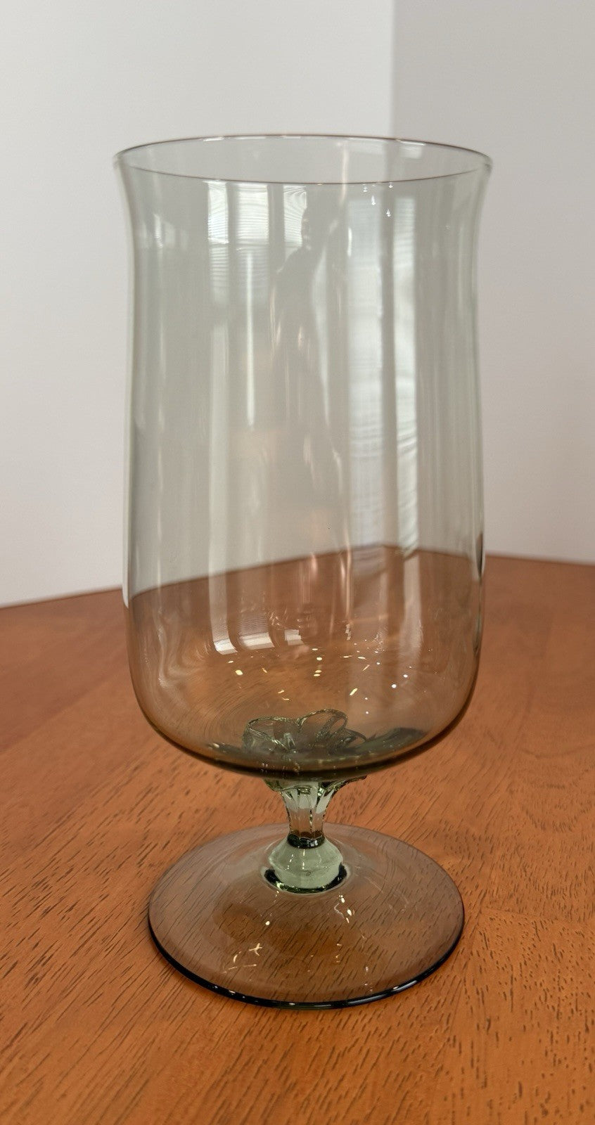 Vintage Set Of 8 Lenox Green Mist Iced Tea Goblets Expression Line Smoky Green