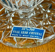 Vintage West Germany 24% Lead Crystal Hobstar Starburst Medallion Vase 8.5