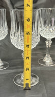 Vintage Set Of 6 Cristal D'Arques Durand Longchamp Crystal Wine Glasses 6.5