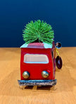 Enchanted Forest Red Metal Truck Christmas Decor Toy