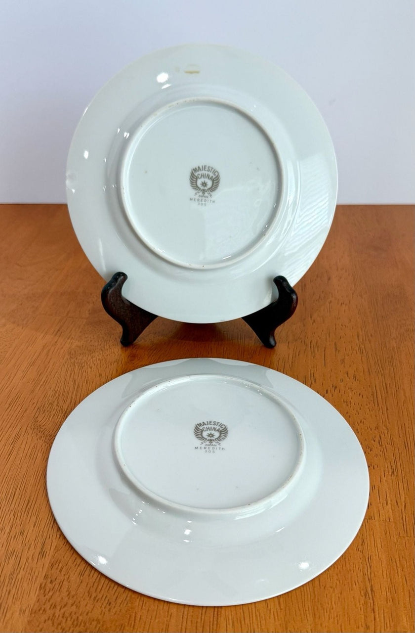Vintage Set of 2 Majestic China Meredith 305 Bread and Butter Plates Japan Floral
