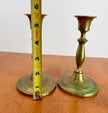 Vintage Solid Brass Candlestick Holders Set of 2
