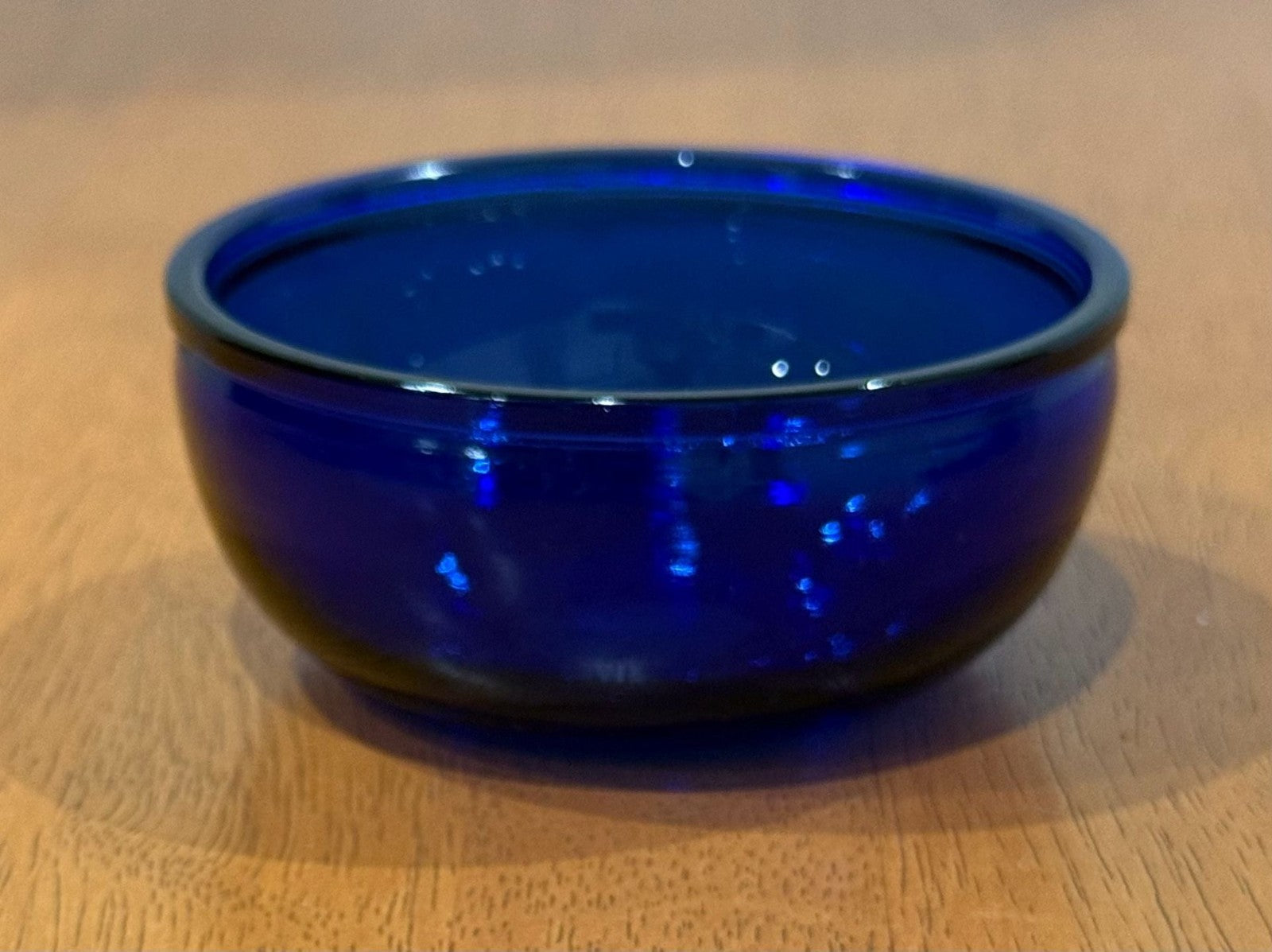 Vintage Cobalt Blue Glass Small Serving Bowl Condiment Dish