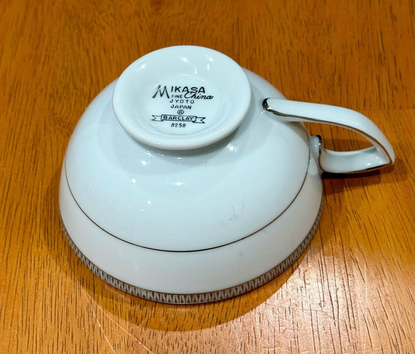 Vintage Mikasa Barclay Pattern 8258 Fine China Footed Teacup Coffee Cup
