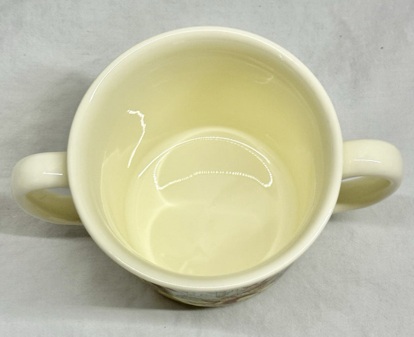 Vintage Royal Doulton Bunnykins Two-Handled Mug Roller Skating Bunnies 1936