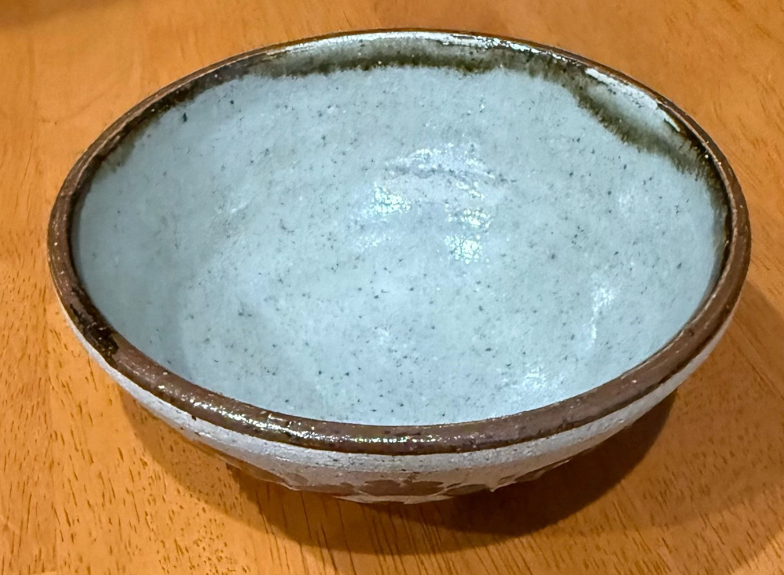 Vintage Tonala Mexico Hand Painted Sandstone Pottery Floral Bowl 5