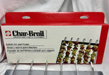 Vintage Kabob Set by Char-Broil Grilling Chrome Skewers Set of 6 and Frame & Box