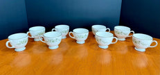 Vintage Wedgwood Westbury Leigh Shape Footed Tea Cups Set Of 9