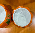 Vintage Royal Norfolk Ceramic Pumpkin Cookie Candy Jar with Lid Fall Autumn