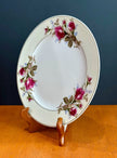 Vintage Moss Rose Fine China Luncheon Dinner Plate Made Japan Gold Rim