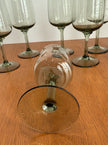 Vintage Set Of 8 Lenox Green Mist Wine Goblets Expression Line Smoky Green Sage