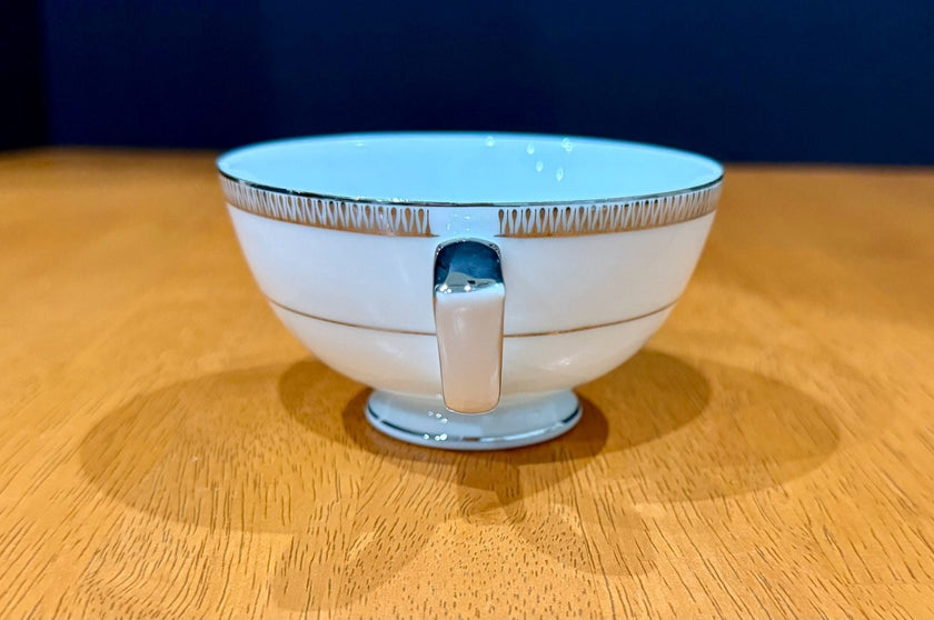 Vintage Mikasa Barclay Pattern 8258 Fine China Footed Teacup Coffee Cup
