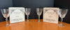 Vintage W M Dalton Cherbourg French Lead Crystal Goblets Set of 4 Original Boxes
