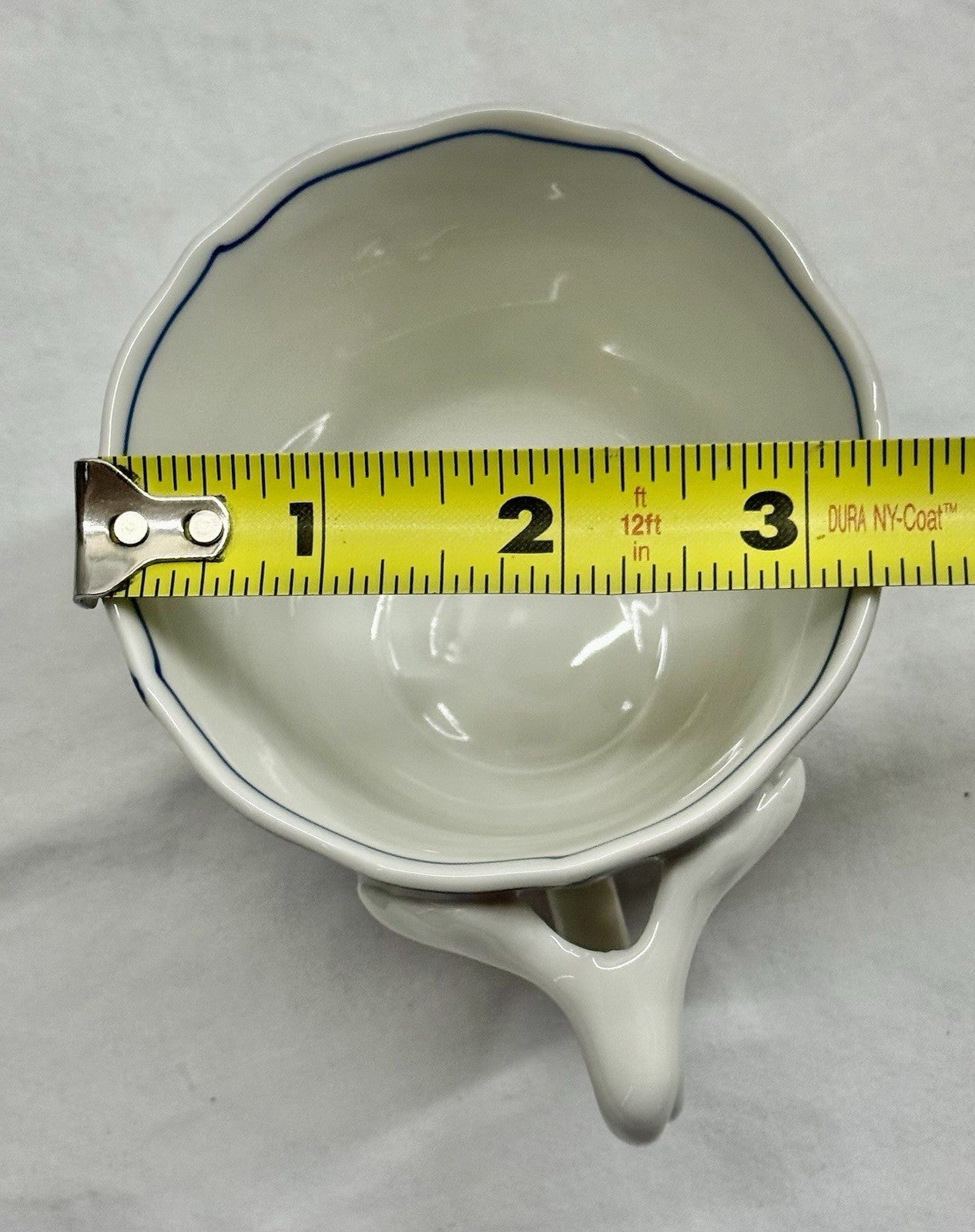 Vintage Blue Danube Tea Cup Translucent Porcelain Blue Onion Pattern Japan 1950s