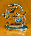 Mascot Crystal Delight Chrome Plated Capricorn Zodiac Figurine Austrian Crystal