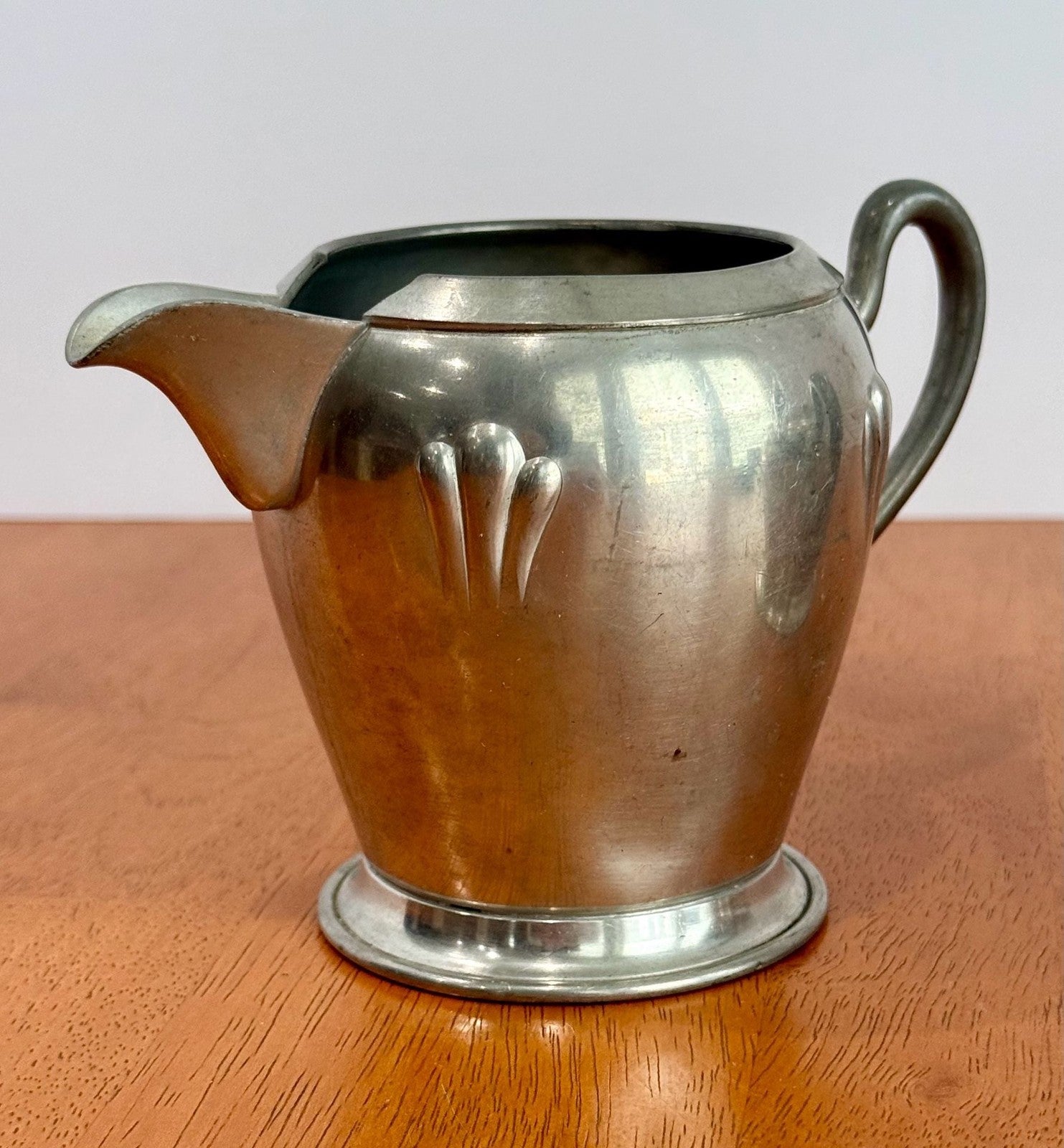 Antique Royal Solid Pewter Creamer and Sugar Bowl Set circa 1900-1915