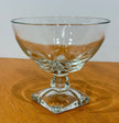 Vintage Clear Glass Pedestal Compote Bowl Square Base 5” Candy Dish Fancy