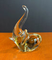 Vintage Murano Hand-Blown Art Glass Elephant Figurine Trunk Up Good Luck