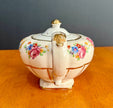 Vintage Arthur Wood Floral Design Teapot with Gold Trim #4549 Repaired