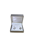 Truly Crystal Fine Silver Plate Swarovski Crystal Floral Earrings