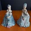 Vintage Goldscheider Everlast Porcelain Victorian Lady Figurines Set of 2