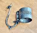 Vintage Silver Plated Filigree Glass Holder or Carafe Collar with Handle