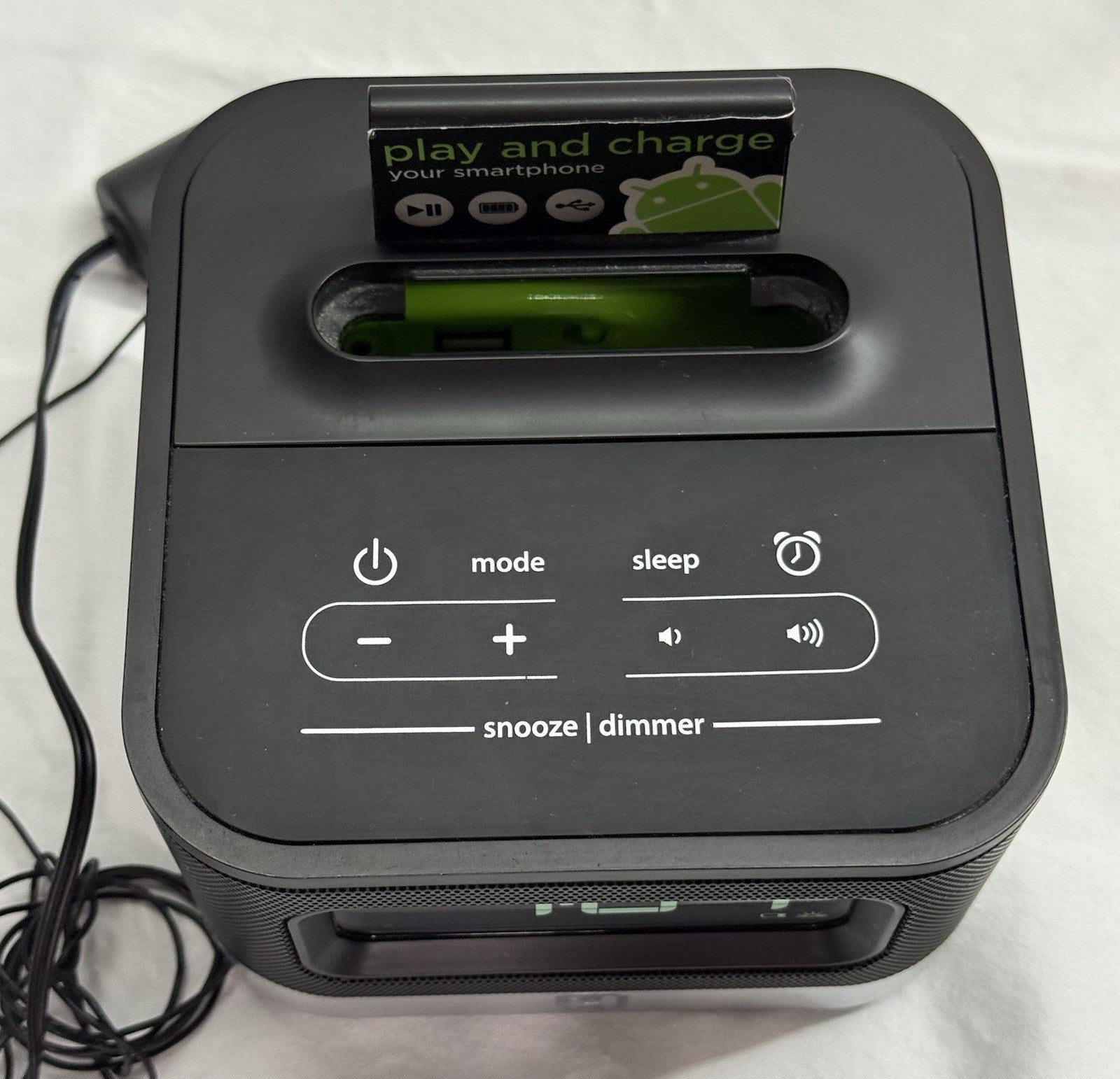iHome iC50 FM Stereo Alarm Clock Radio Dock Android Smartphones Programmable