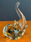 Vintage Murano Hand-Blown Art Glass Elephant Figurine Trunk Up Good Luck