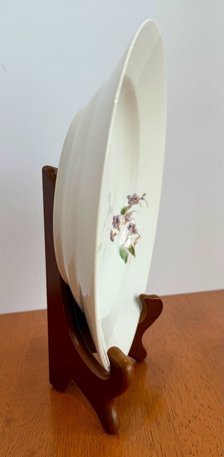 Antique D&C Limoges France Floral Porcelain Salad Plate 1894 Pink Petunias