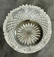American Brilliant Period Cut Glass Finger Bowl Strawberry & Fans Pattern Rare!