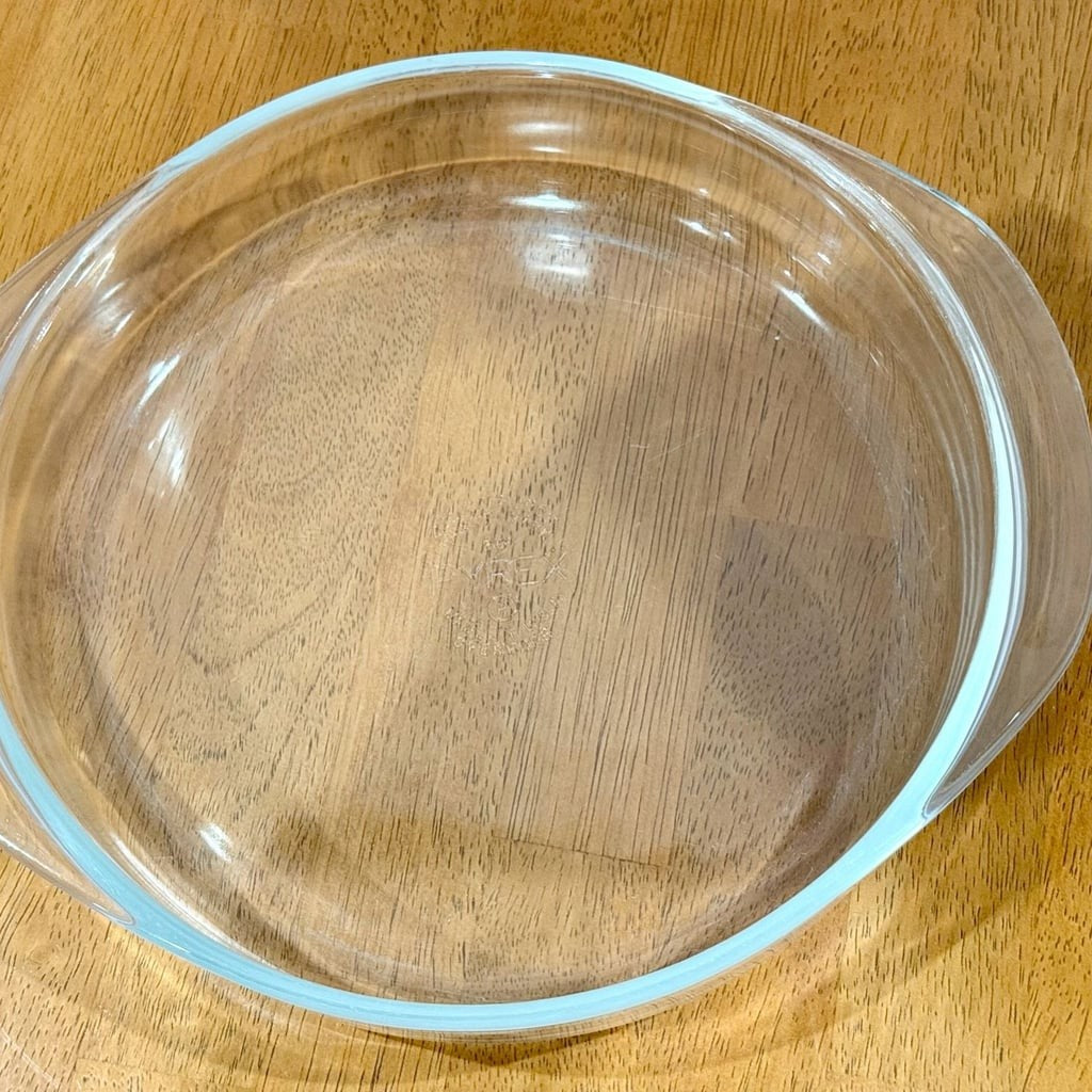 Vintage Pyrex 221 8 1/4 Inch Round Clear Glass Baking Dish Ovenware Set of 2