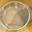 Vintage Pyrex 221 8 1/4 Inch Round Clear Glass Baking Dish Ovenware Set of 2