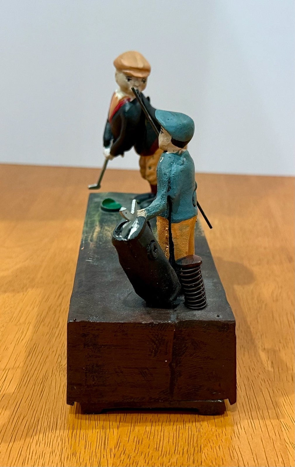 Vintage Cast Iron Birdie-Putt Mechanical Golf Coin Bank