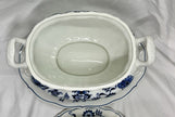 Vintage Blue Danube Oval Soup Tureen with Lid & Underplate Blue Onion Pattern
