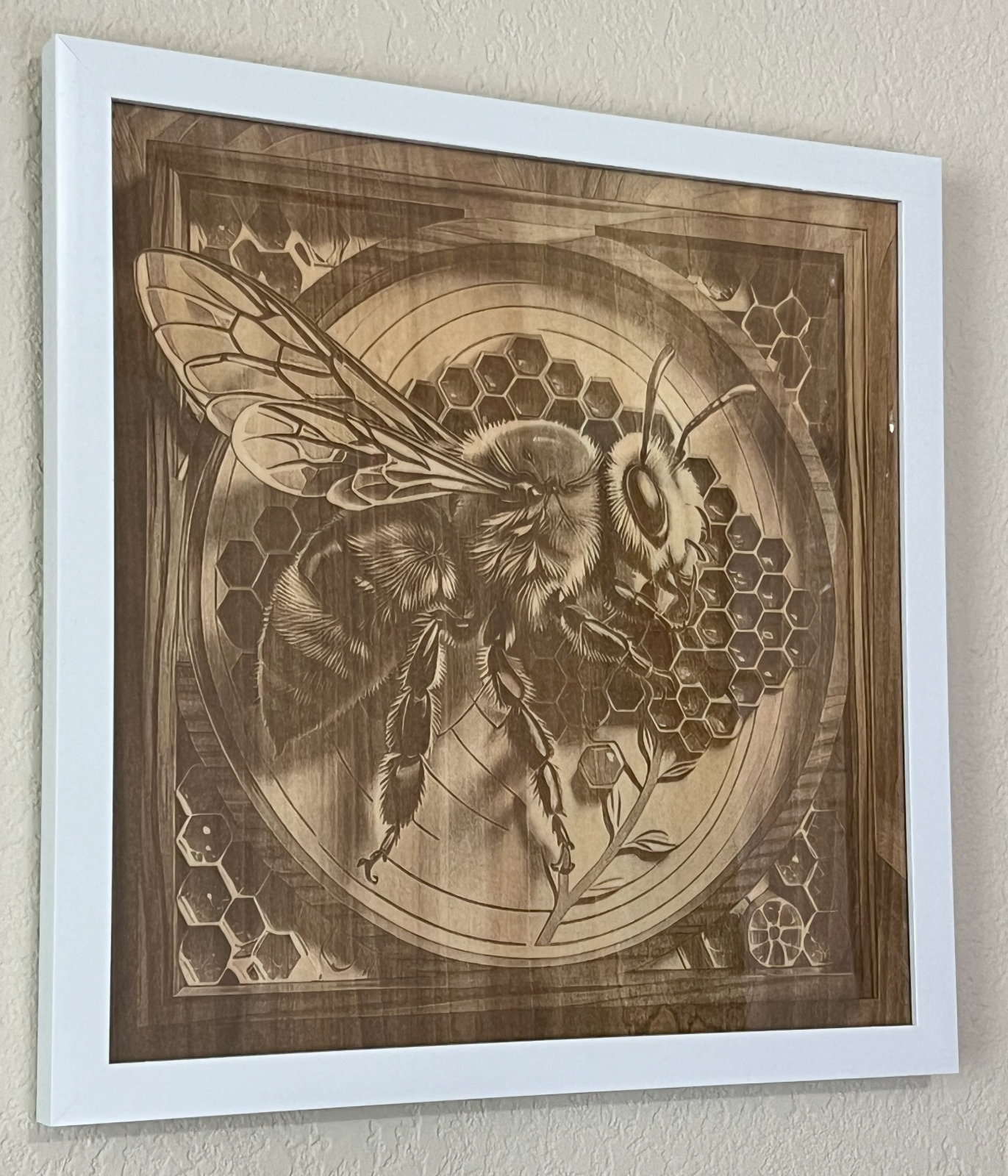 Worker Bee 3D Laser Engraved Portrait  11