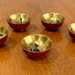Vintage Japanese Seven Lucky Gods Lacquerware Sake Cup Set of 5