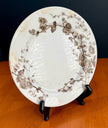 Antique Grindley & Tunstall 'Spring' Brown Floral Transferware Plate