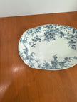 Antique Clifford Transferware Pottery England Blue & White Serving Platter