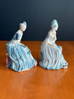 Vintage Goldscheider Everlast Porcelain Victorian Lady Figurines Set of 2
