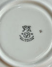 Vintage Foley EB Bone China Saucer Floral Center with Gold Gilt Grapevine Border