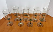 Vintage Set Of 8 Lenox Green Mist Water Goblets Expression Line Smoky Green Sage